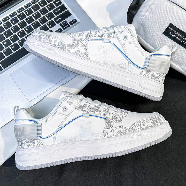 Damen Low-Top Designer-Sneaker mit feinem Paisley-Print und dämpfender Cupsohle Drune