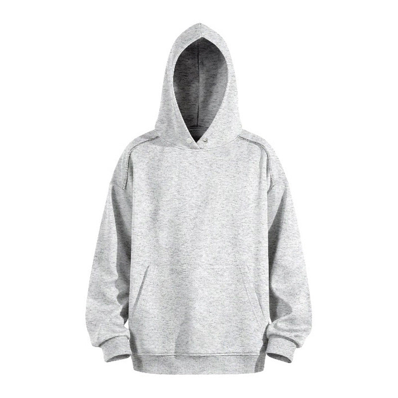 Herren Oversize-Kapuzenpullover mit Kängurutasche und Raglanärmeln Drune