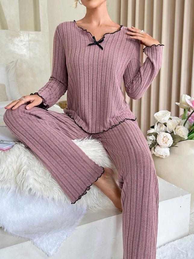 Damen Schlafanzug im eleganten Rippdesign Drune
