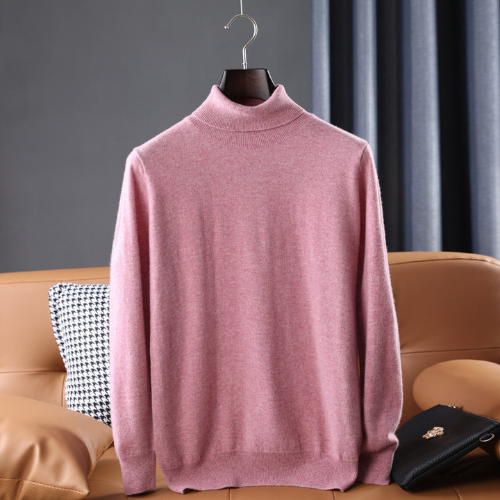Herren Feiner Rollkragenpullover in schlanker Minimal‑Silhouette aus Woll‑Kaschmir‑Mix Drune