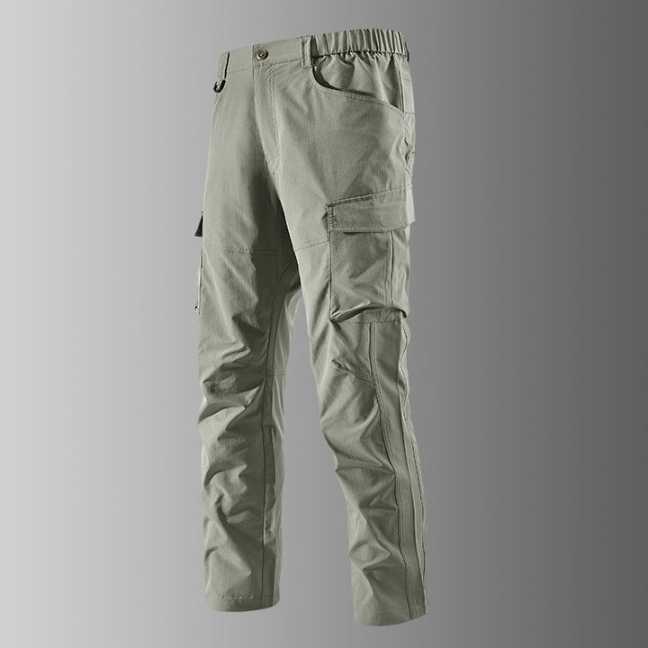 Herren Outdoor-Cargohose mit elastischem Bund, vorgeformten Knien und Multifunktions-Taschen Drune