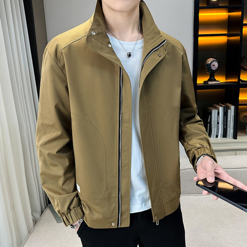 Herren Urbaner Kurzblouson mit Stehkragen, winddichter Futterlage und elastischen Bündchen Drune