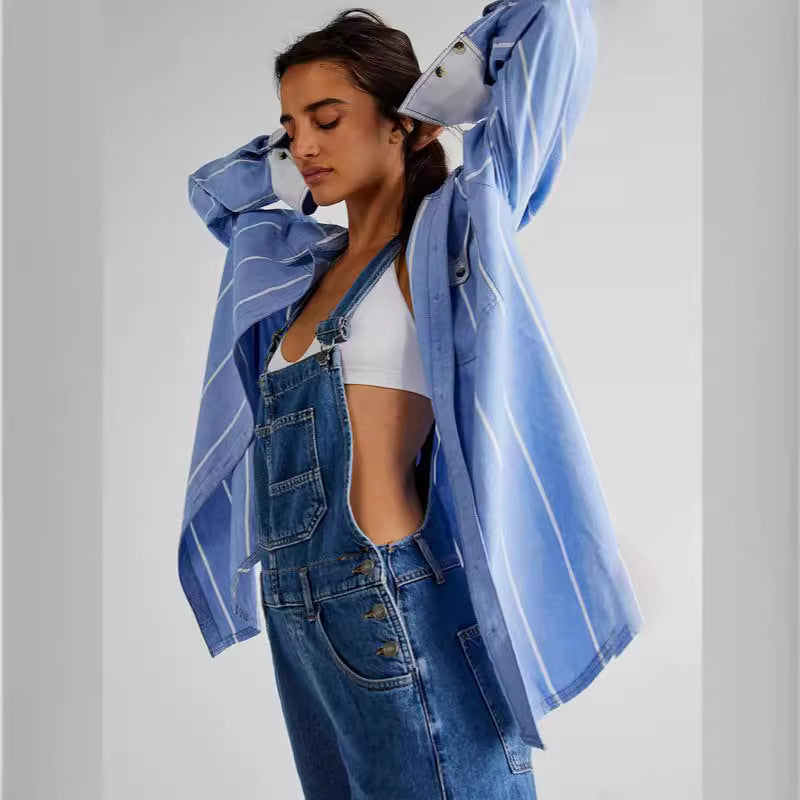Damen Latzhose im lässigen Schnitt mit trendigen Details Drune
