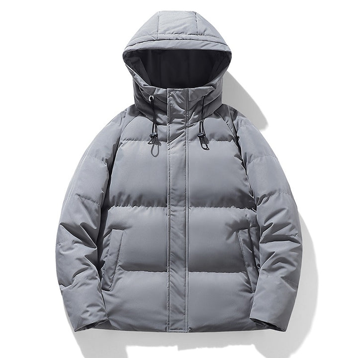 Herren Wattierte Kapuzen-Übergangsjacke mit Thermofüllung und hohem Stehkragen Drune