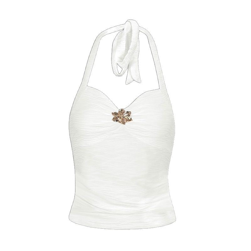 Damen Elegantes Trägertop mit floralem Design Drune
