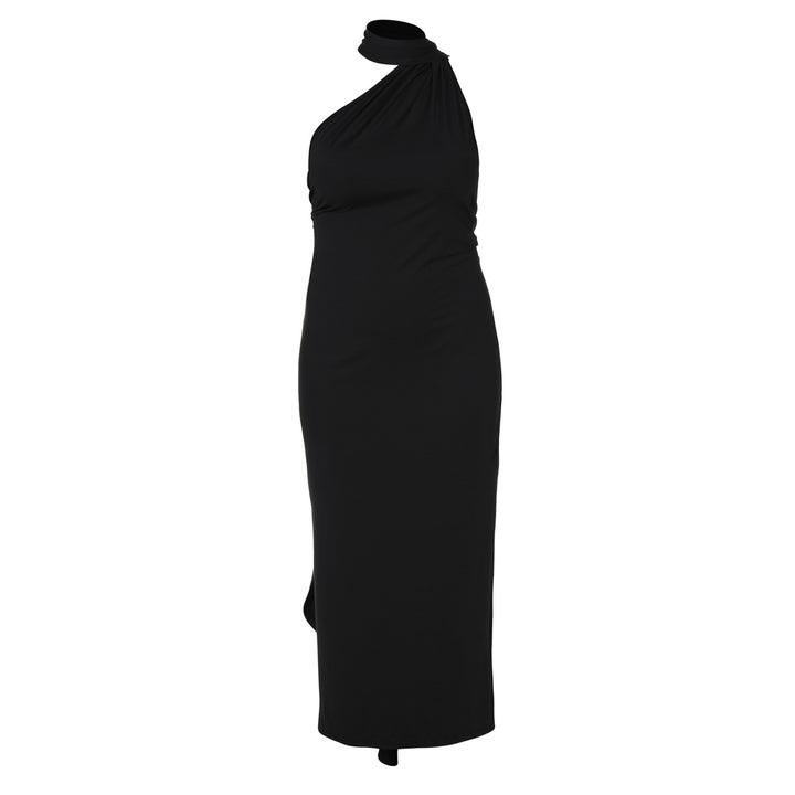 Damen Elegantes One-Shoulder Maxikleid mit figurbetonter Silhouette Drune
