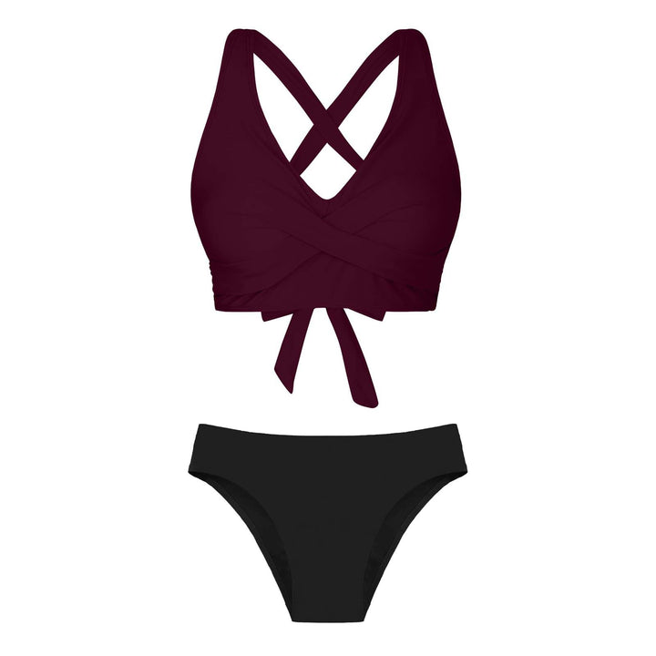 Damen Zweiteiliger Badeanzug mit floralem Design Drune