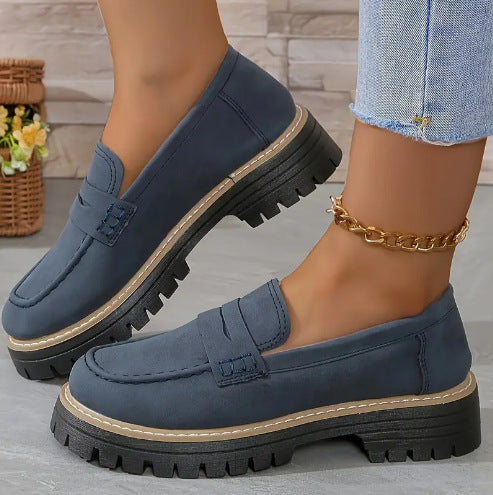 Herren nan robuste Penny-Loafer mit markanter Profilsohle, handwerklicher Ziernaht und gepolstertem Komfortfußbett Drune