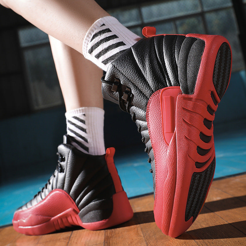 Herren Retro-inspirierte Performance-Basketballstiefel mit verstärkter Seitenwand Drune
