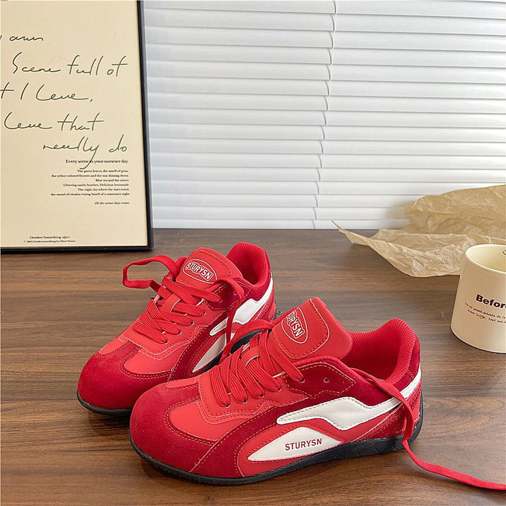 Damen Freizeit Sneakers mit weichem Wildleder und atmungsaktivem Obermaterial Drune