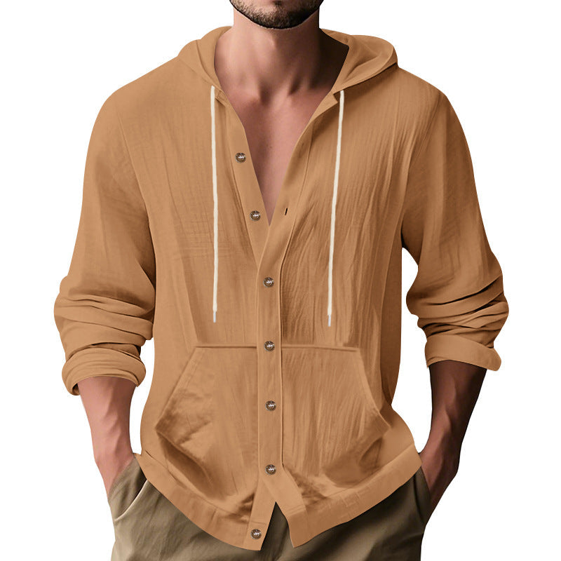 Herren lässige Sommerjacke mit Kapuze Drune