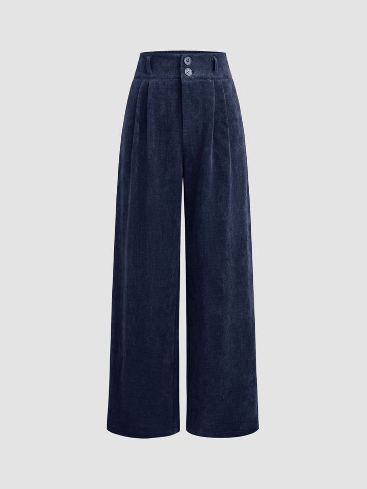 Damen Elegante und Weit geschnittene Cordhose Drune