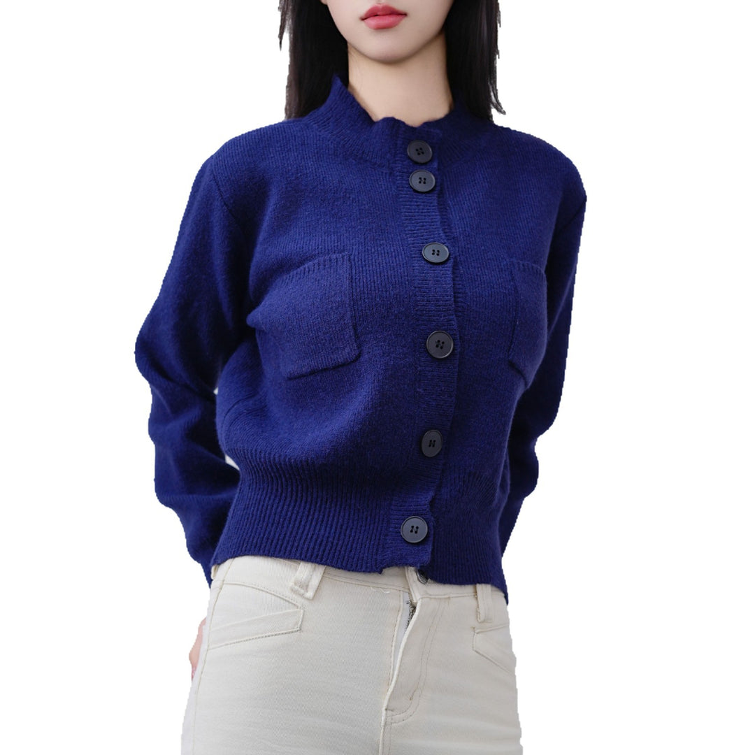 Damen Strickjacke mit Knopfleiste und praktischer Brusttasche Drune