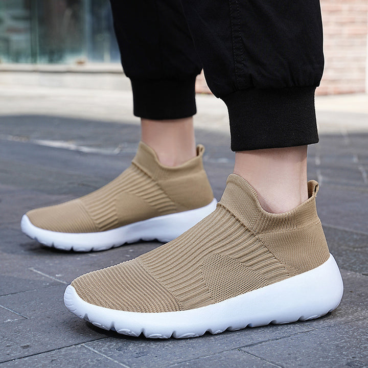 Unisex Elastischer Strick-Slipper mit nahtlosem Schaft und ergonomischer Leichtsohle Drune