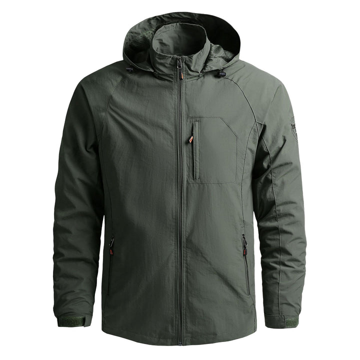 Herren Funktionsjacke mit verstellbarem Kapuzendesign Drune