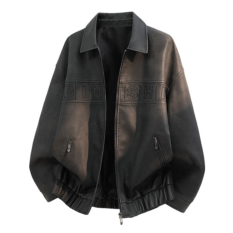 Herren Modische Bikerjacke im Vintage-Look Drune
