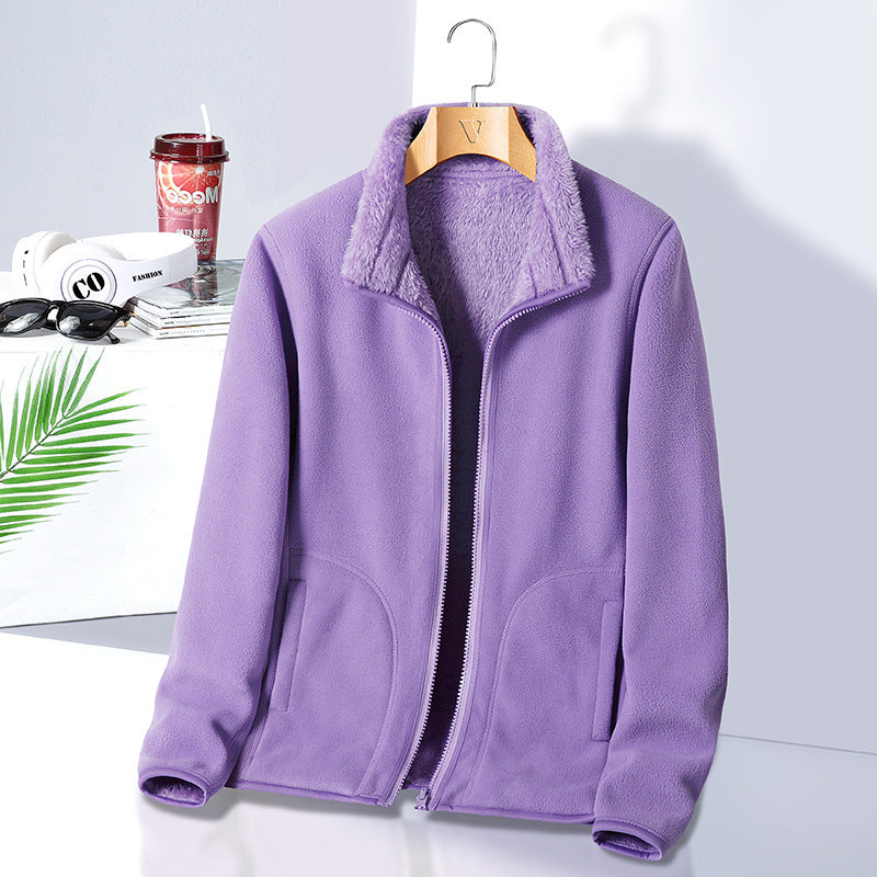 Damen Fleecejacke mit hohem Kragen Drune