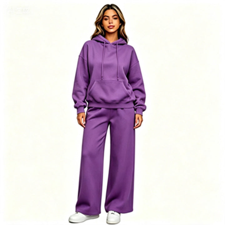 Damen Bequemer Oversized Hoodie mit weiten Jogginghosen Drune