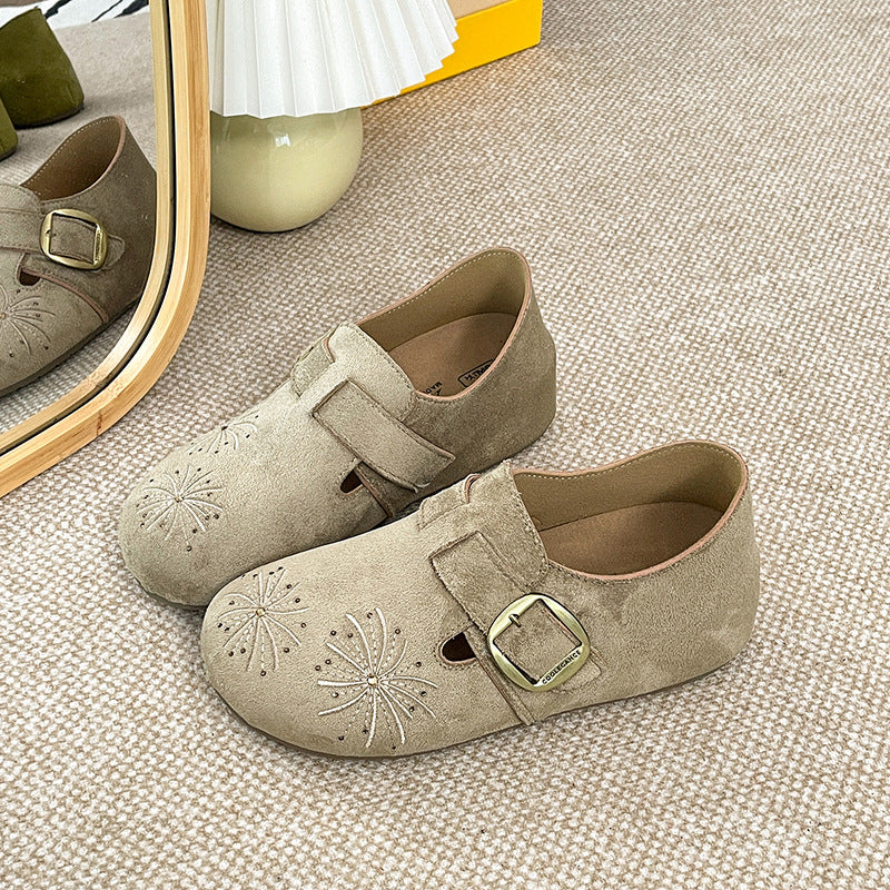 Damen Elegante und bequeme Clogs aus hochwertigem Wildleder Drune