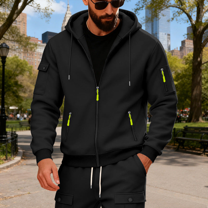 Herren nan Kapuzenjacke mit mehreren Reißverschlusstaschen und sportlich-urbanem Schnitt Drune