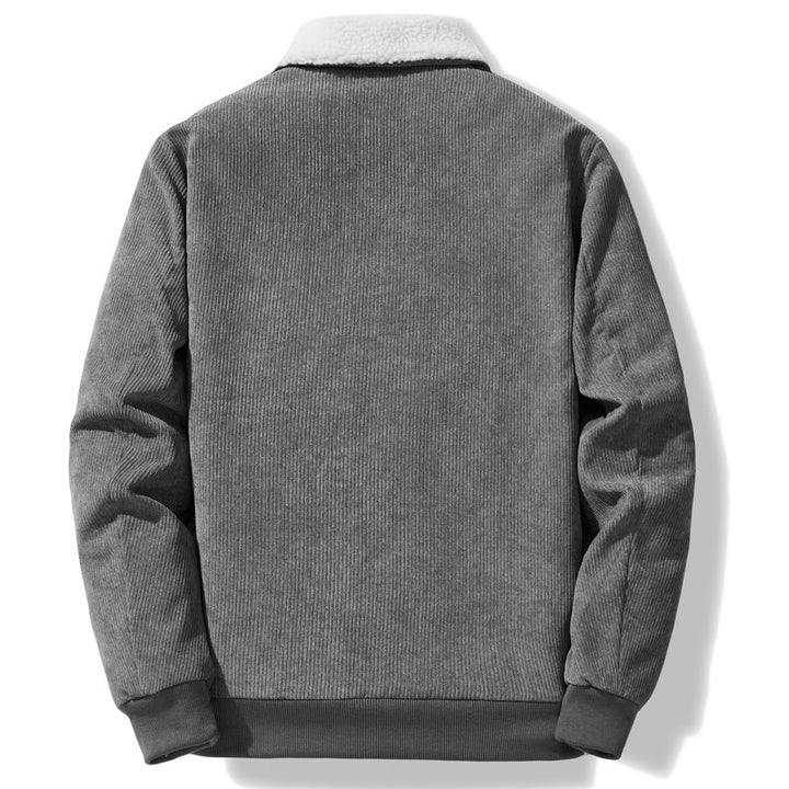 Herren Gemütliche und stylishe Cordjacke mit Fleece-Futter Drune