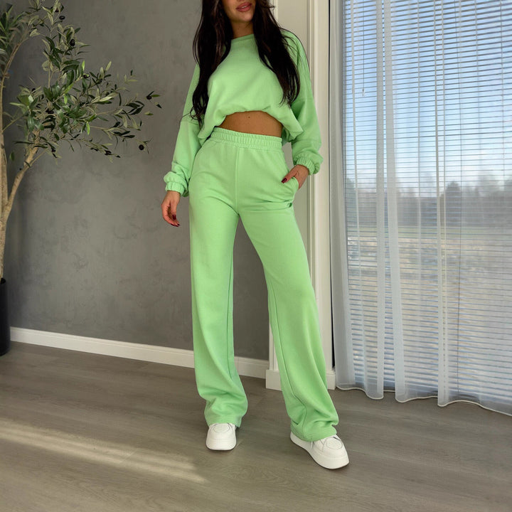 Damen gemütlicher Hoodie und Jogginghose Set Drune