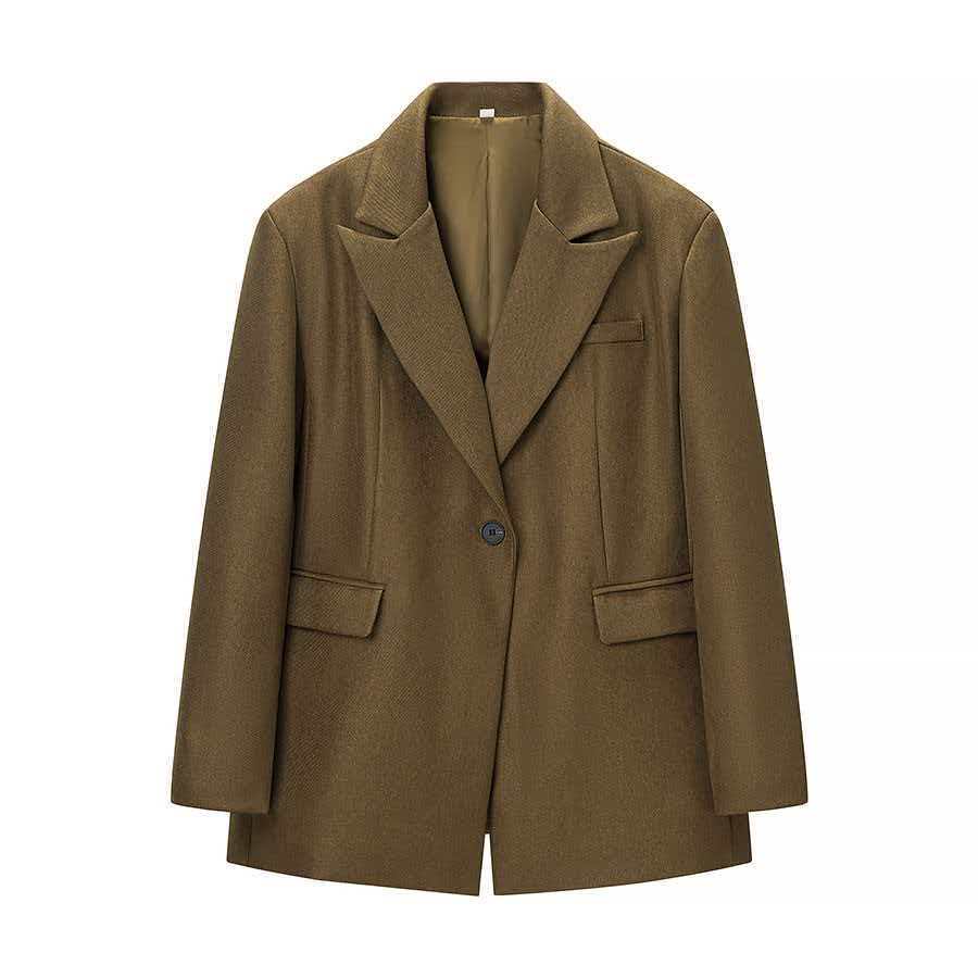 Damen Klassische Oversized Blazerjacke Drune
