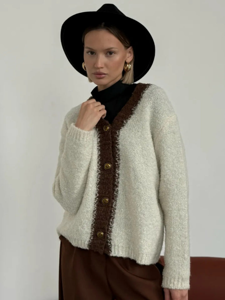 Damen Grob gestrickte Cardigan Drune