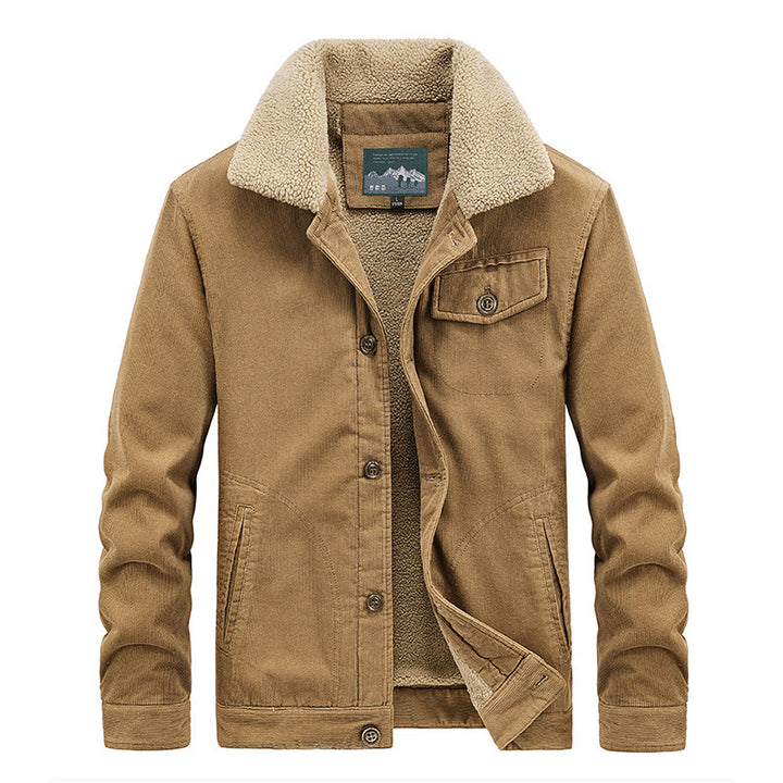 Herren Lässige Flanelljacke mit Warmfutter Drune
