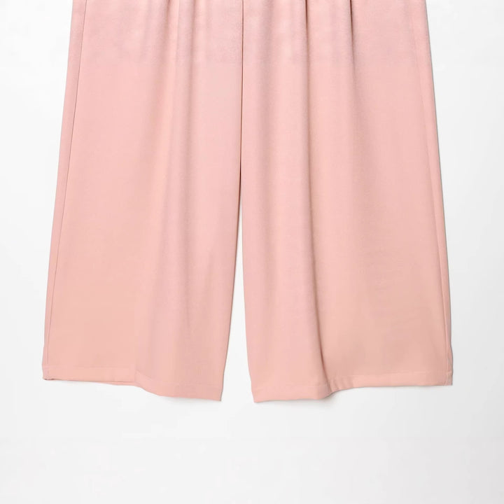 Damen Hochtaillierte Palazzo-Hose mit weitem Bein und Leistentaschen Drune