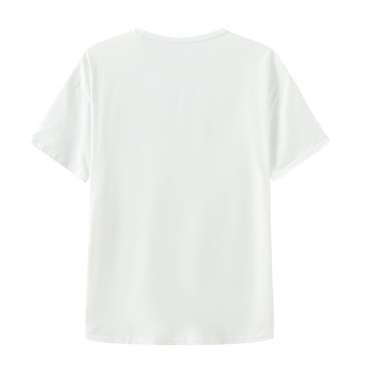 Damen T-Shirt mit kreativem Wahlspruch und kunstvollem Hai-Motiv Drune
