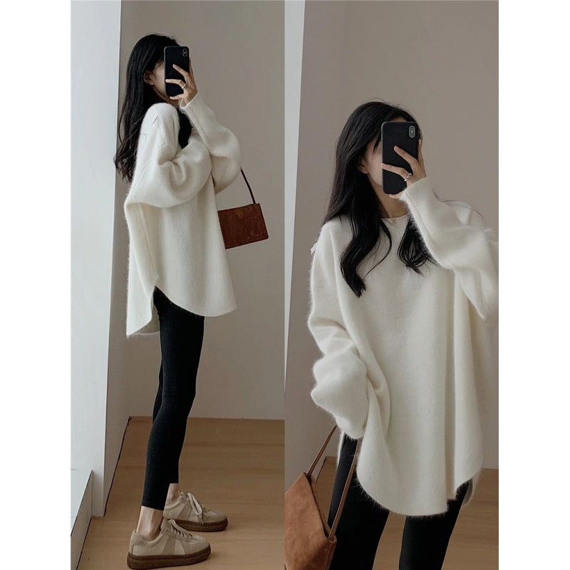 Damen Kuscheliger Oversized Pullover aus weichem Material Drune