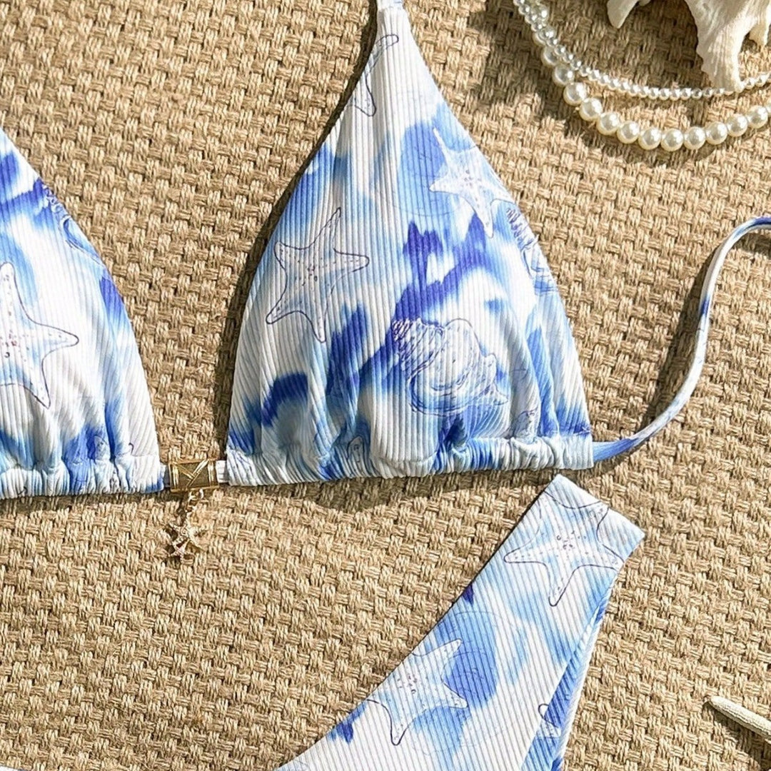 Damen Triangel-Bikini mit maritimem Motiv Drune