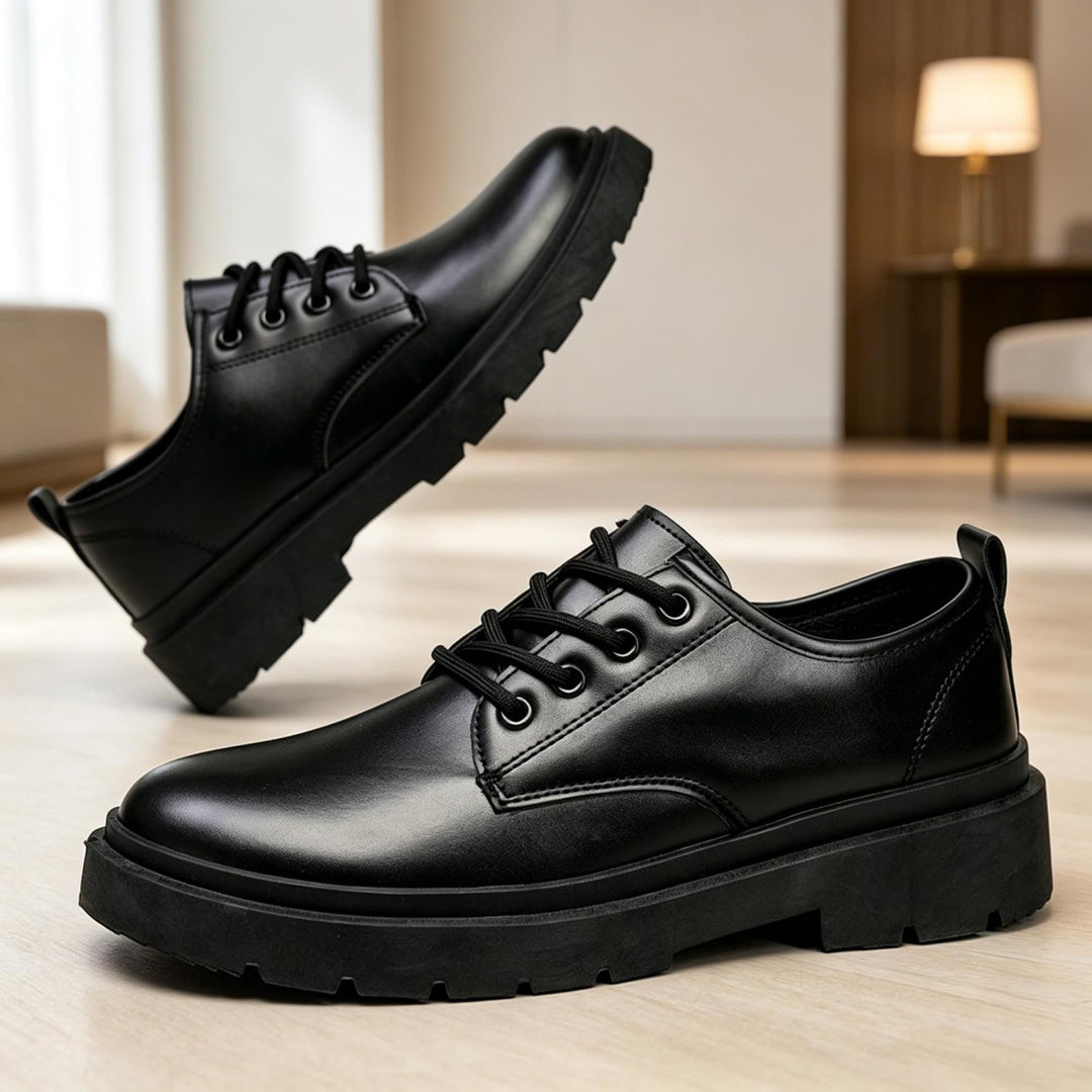 Herren Glänzende Lederschuhe Drune