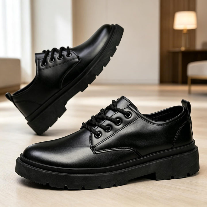 Herren Glänzende Lederschuhe Drune