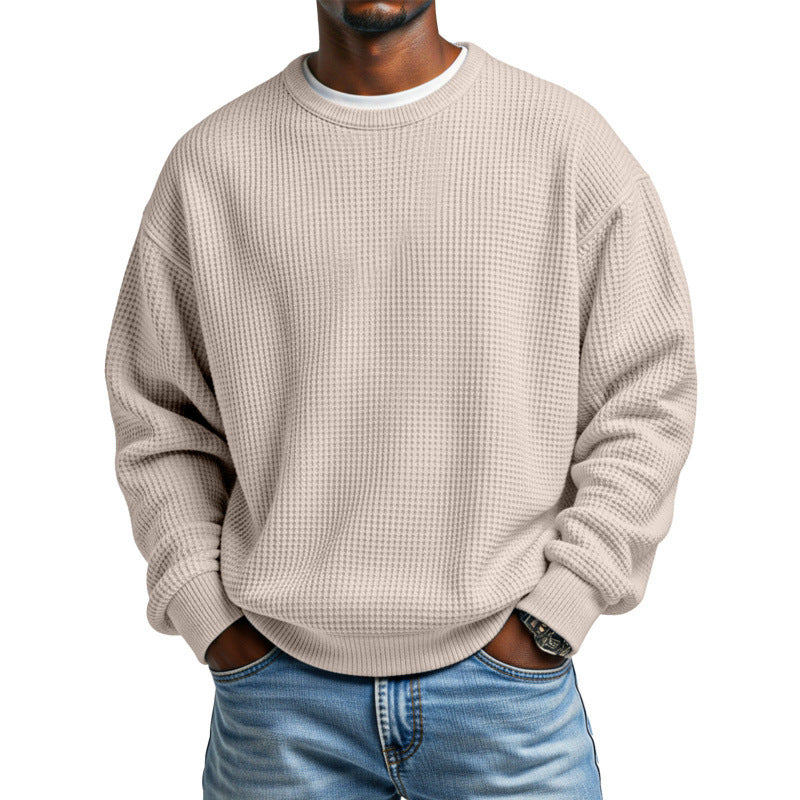 Herren Bequemer Sweatpullover mit Waffelstruktur Drune
