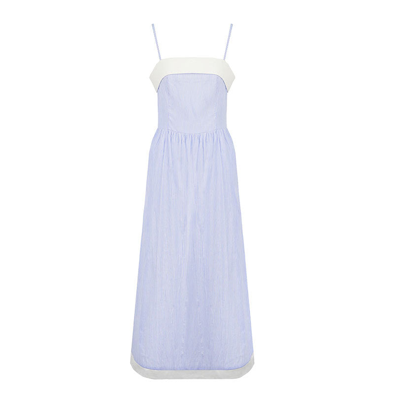 Damen Maxikleid mit feinen Streifen und elegantem Schnitt Drune