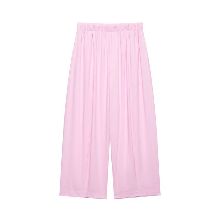 Damen Zweiteiliges Lounge‑Set mit Hemdoberteil und weiter Culotte mit Elastikbund Drune