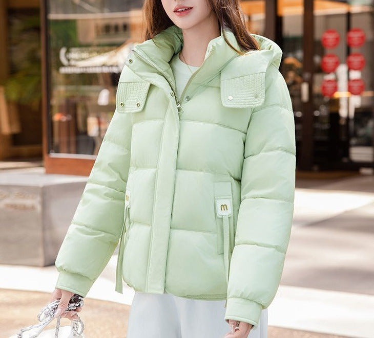 Damen modische Steppjacke mit hohem Kragen und praktischen Taschen Drune