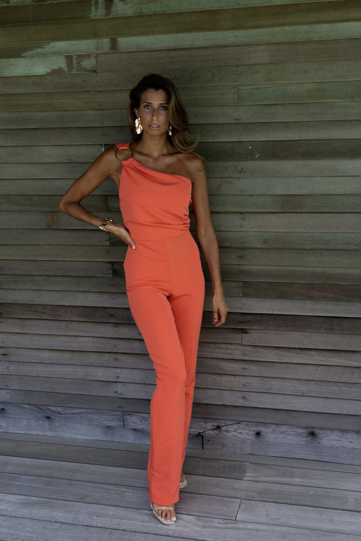 Damen Stylish Jumpsuit mit asymmetrischem Schnitt und eleganten Details Drune