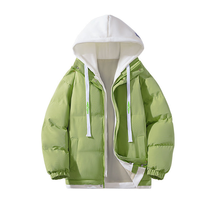 Damen Zweilagige gesteppte Kapuzenjacke mit kontrastfarbener Kapuze, Kordelzug und elastischen Bündchen Drune