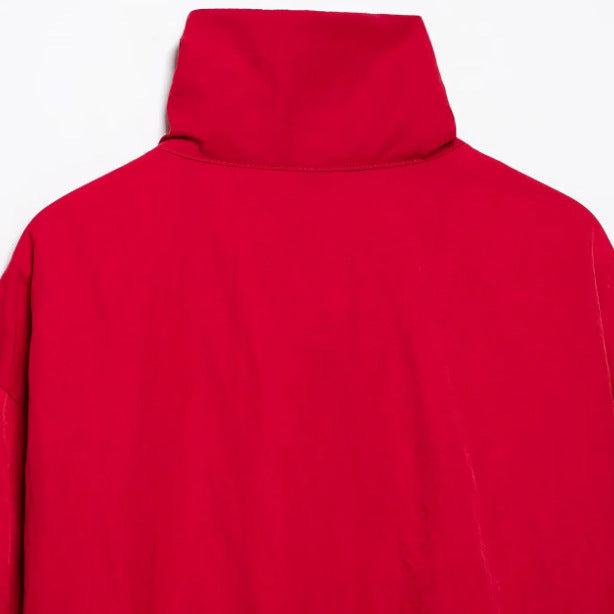 Damen leichte wattierte Oversize-Jacke mit hohem Stehkragen und Druckknopfleiste Drune