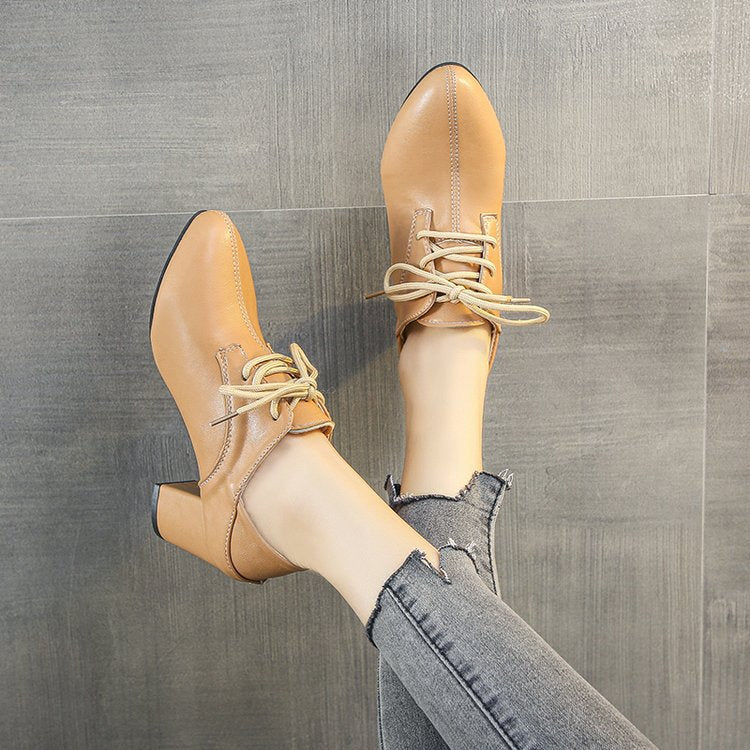 Damen Schnürschuhe mit Blockabsatz und modischem Design Drune