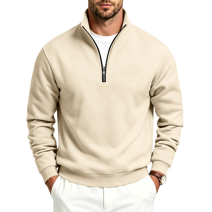 Herren Halbzip-Sweatshirt mit Troyerkragen und weicher Fleece-Innenseite Drune