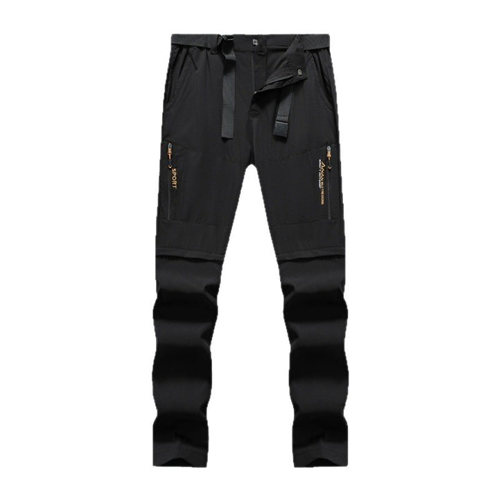 Herren Outdoor-Hose mit vorgeformten Knien, Reißverschlusstaschen und integriertem Gürtel Drune