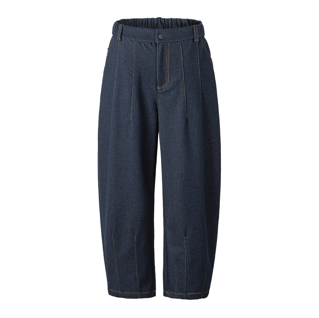 Damen Hochtaillierte weite Culotte-Hose mit Bügelfalte und elastischem Rückenteil Drune
