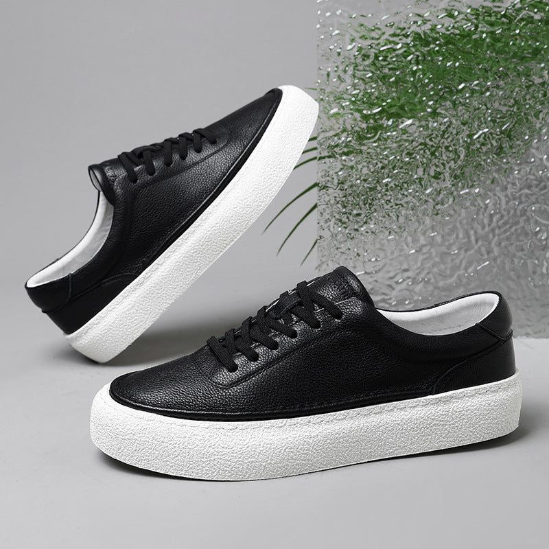 Drune | Premium Leder Sneakers Mit Weißer Sohle