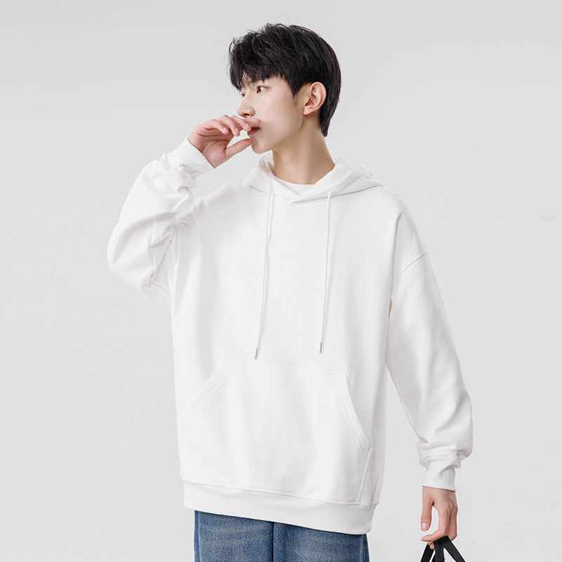 Unisex Oversize-Kapuzenpullover mit Kängurutasche und Drop-Shoulder Drune