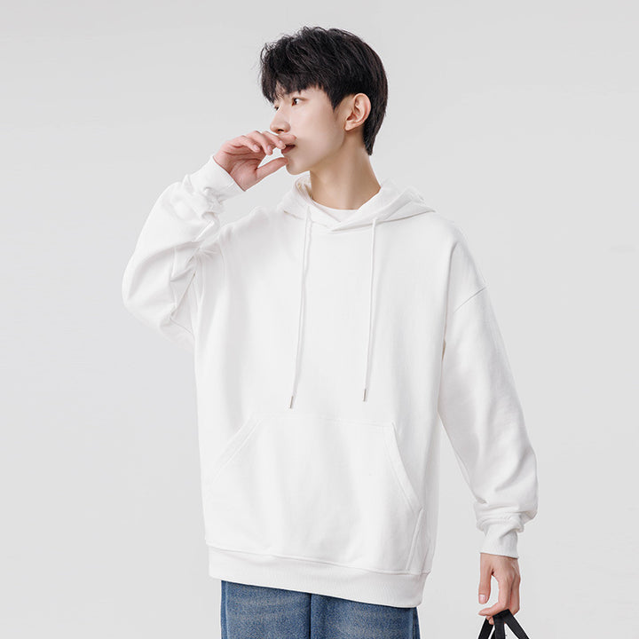 Unisex Oversize-Kapuzenpullover mit Kängurutasche und Drop-Shoulder Drune