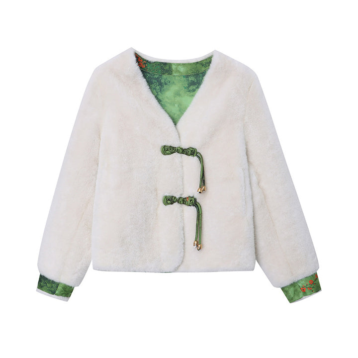 Damen kuschelige Strickjacke mit elegantem Detail Drune